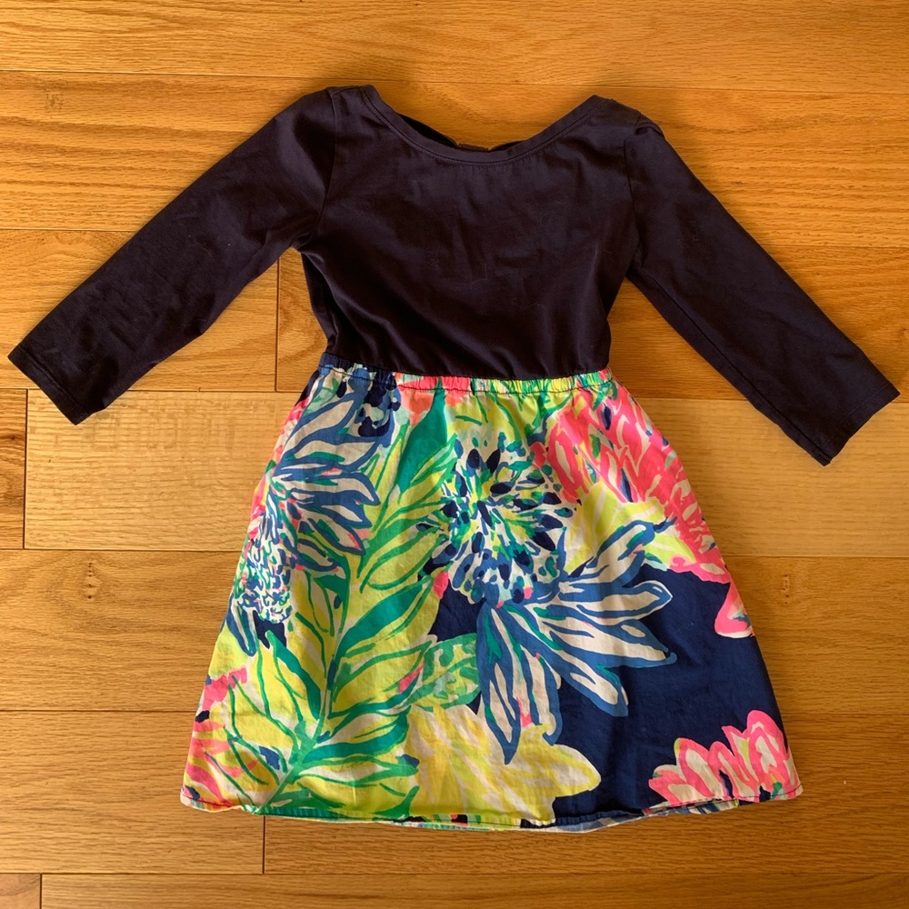 Lilly Pullitzer girls 3/4 sleeve dress, size 6-7.